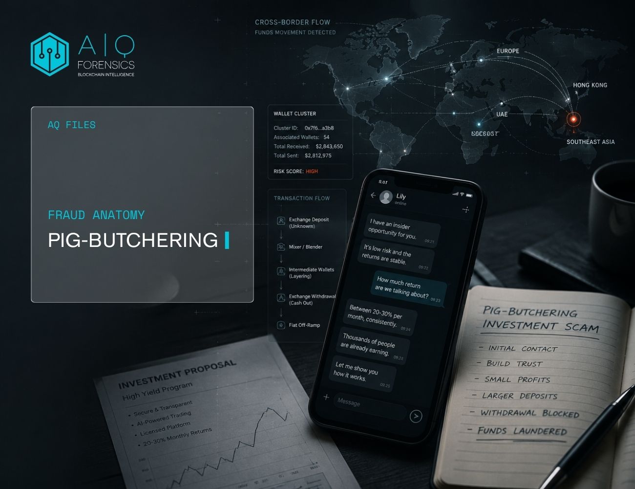 Anatomie eines internationalen Pig-Butchering-Betrugs